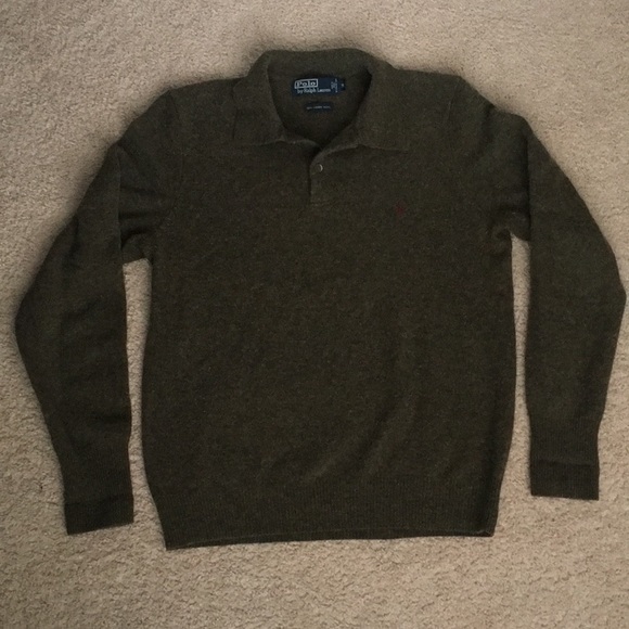 Men’s, size M, 100% lambs wool 1/4 button sweater - Picture 2 of 6